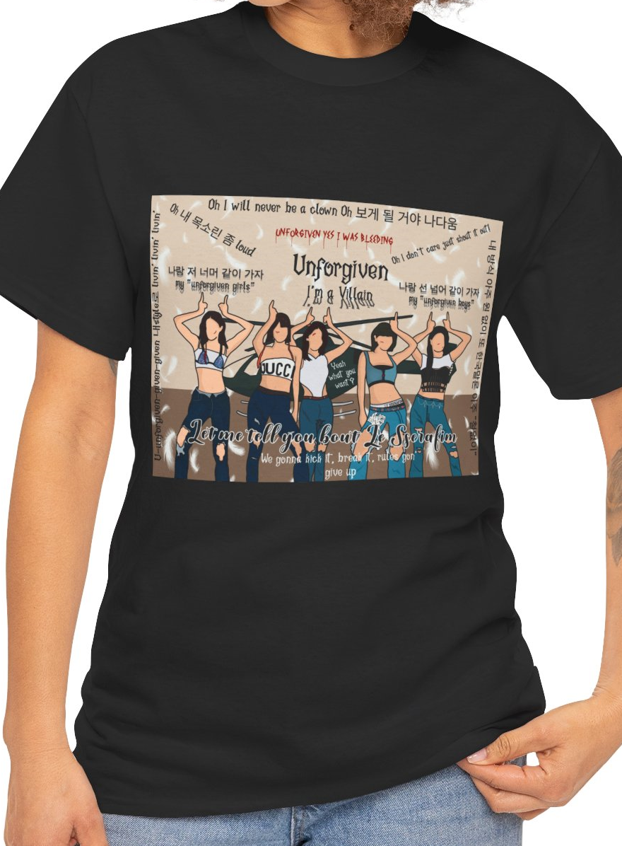 Le Sserafim Unforgiven Collage Kpop Shirt (BleedingVersion)