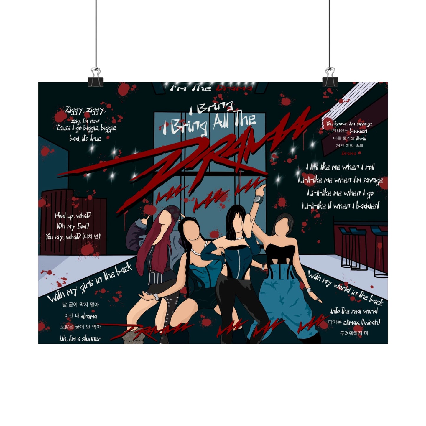 Aespa Drama Collage Poster